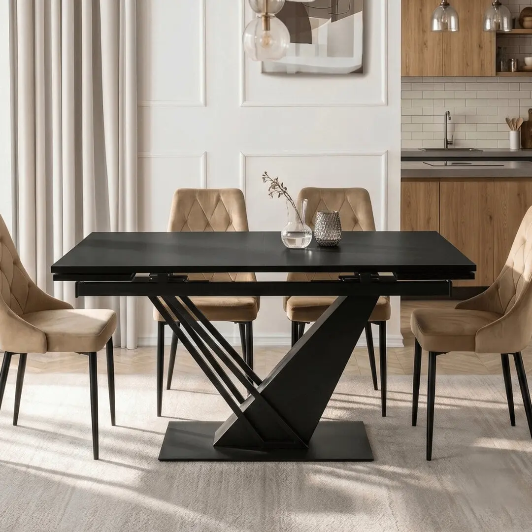Masa extensibila Mebel Elite REX 160-220 (Black)
