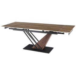 Masa extensibila Mebel Elite REX 160/220 (Dark Brown/Black) Thumb