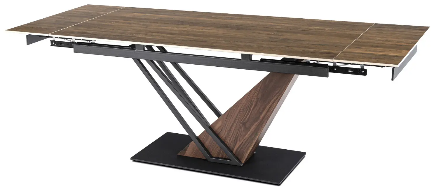 Masa extensibila Mebel Elite REX 160/220 (Dark Brown/Black)