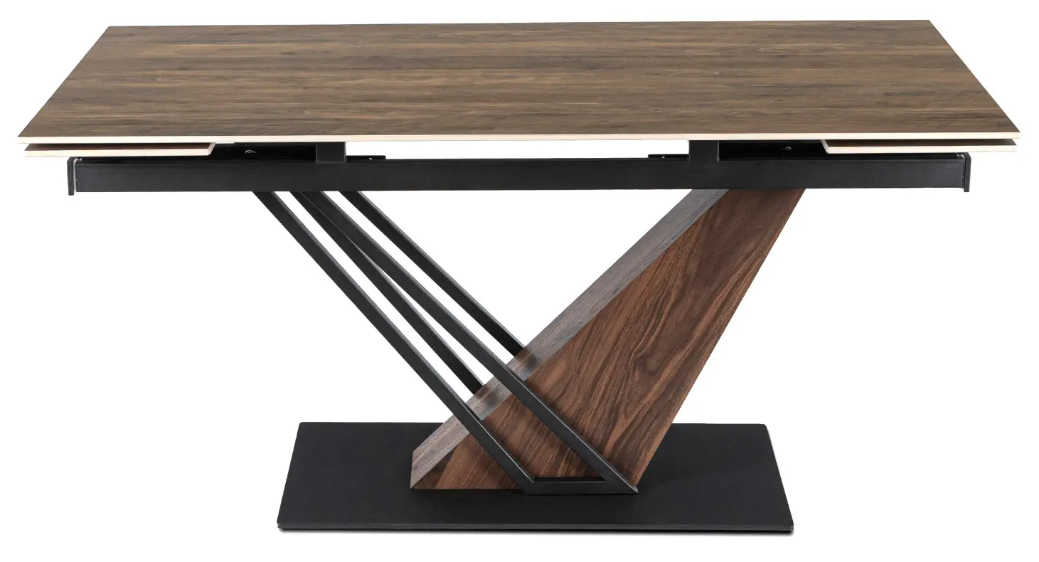 Masa extensibila Mebel Elite REX 160/220 (Dark Brown/Black)