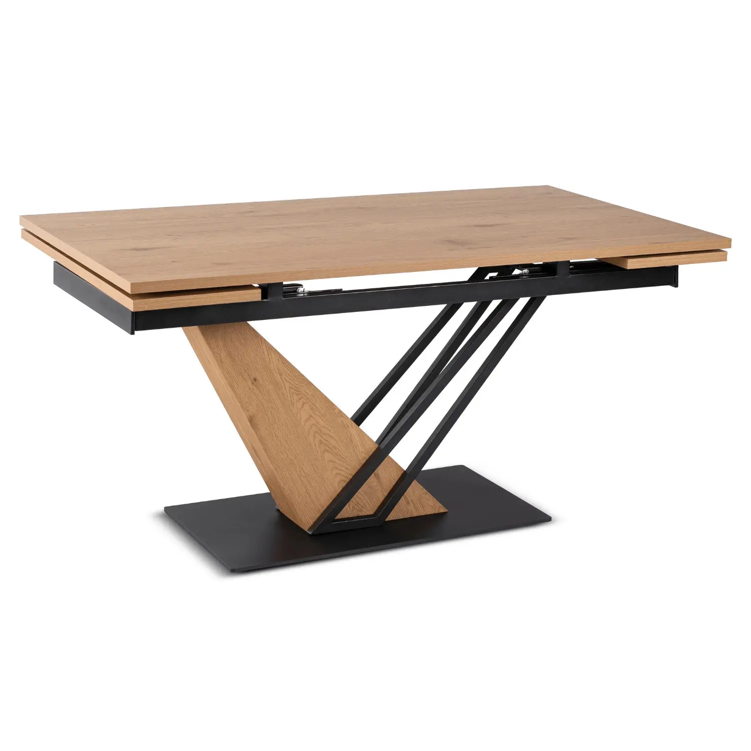 Стол раскладной Mebel Elite REX 160-220 (Oak/Black) - 2
