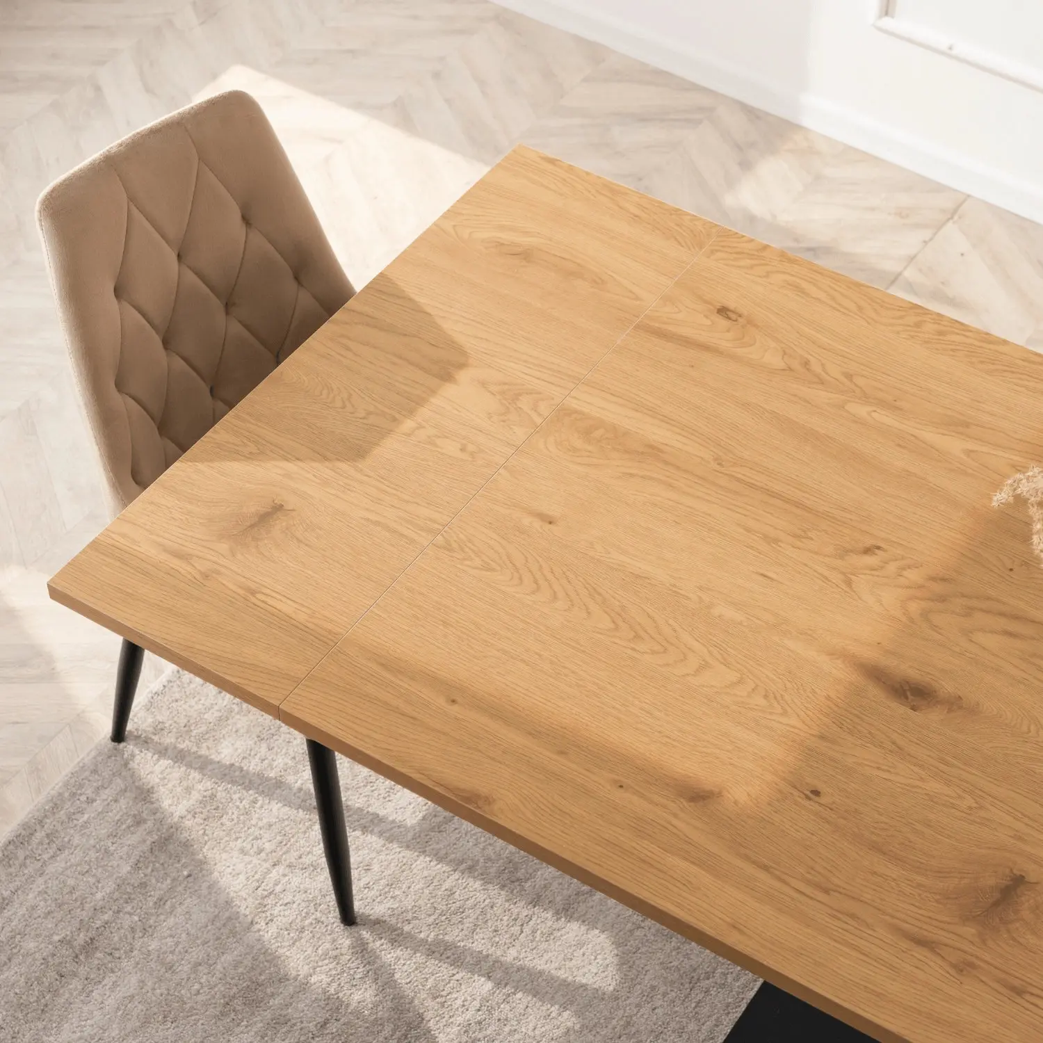 Стол раскладной Mebel Elite REX 160-220 (Oak/Black) - 9