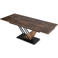 Masa extensibila Mebel Elite Rex 160/220 (Rustic Oak/Black) Thumb