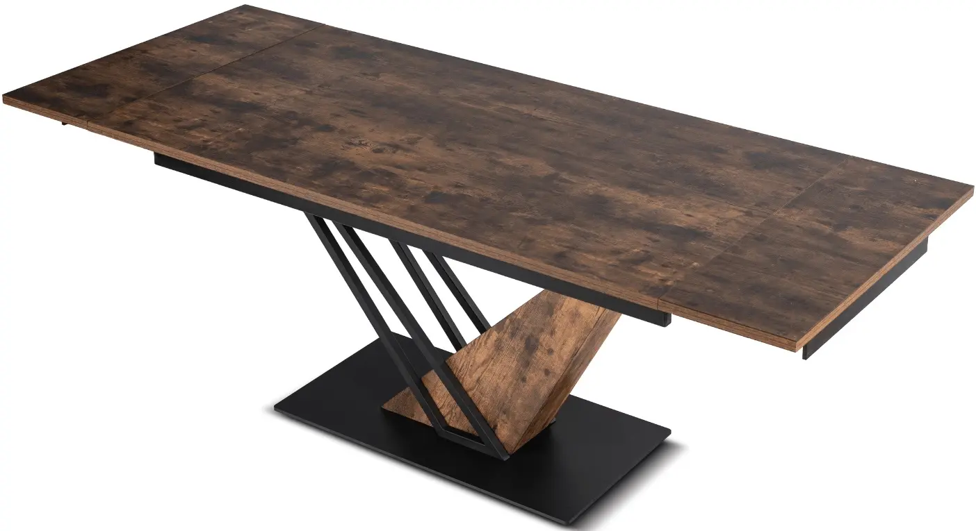 Masa extensibila Mebel Elite Rex 160/220 (Rustic Oak/Black) - 3