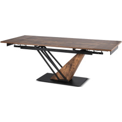 Masa extensibila Mebel Elite Rex 160/220 (Rustic Oak/Black) Thumb