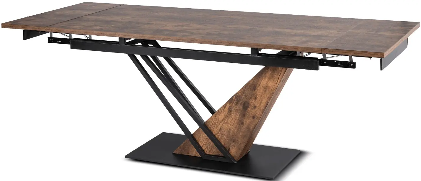 Masa extensibila Mebel Elite Rex 160/220 (Rustic Oak/Black) - 4