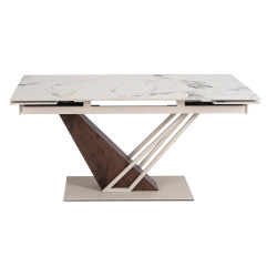 Masa extensibila Mebel Elite REX 160-220 (White Marble/Cashmere) Thumb