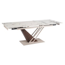 Masa extensibila Mebel Elite REX 160-220 (White Marble/Cashmere) Thumb