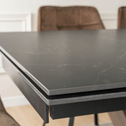 Стол раскладной Mebel Elite REX 2 180/240 (Black Marble/Walnut) Thumb