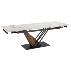 Masa extensibila Mebel Elite REX 2 180/240 (White Marble/Walnut) Thumb