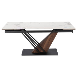Masa extensibila Mebel Elite REX 2 180/240 (White Marble/Walnut) Thumb