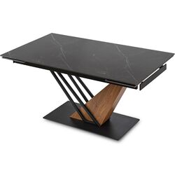 Masa extensibila Mebel Elite Rex 76x160/220 (Black Marble/Walnut) Thumb