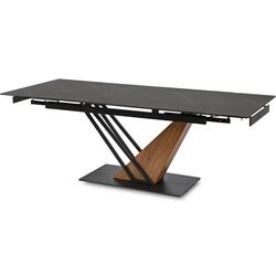 Masa extensibila Mebel Elite Rex 76x160/220 (Black Marble/Walnut) Thumb