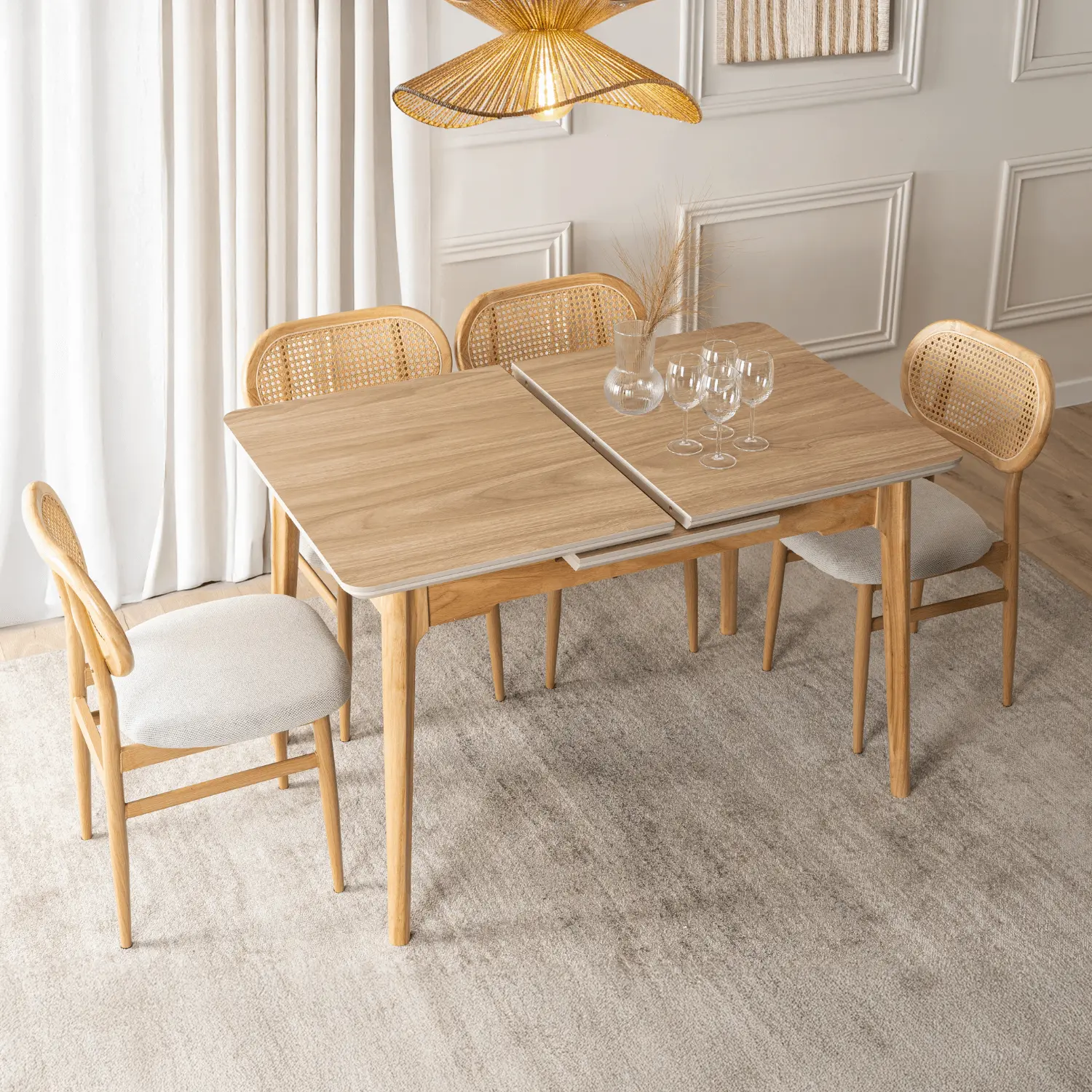 Masa extensibila Mebel Elite Samer 120/160 (Oak)