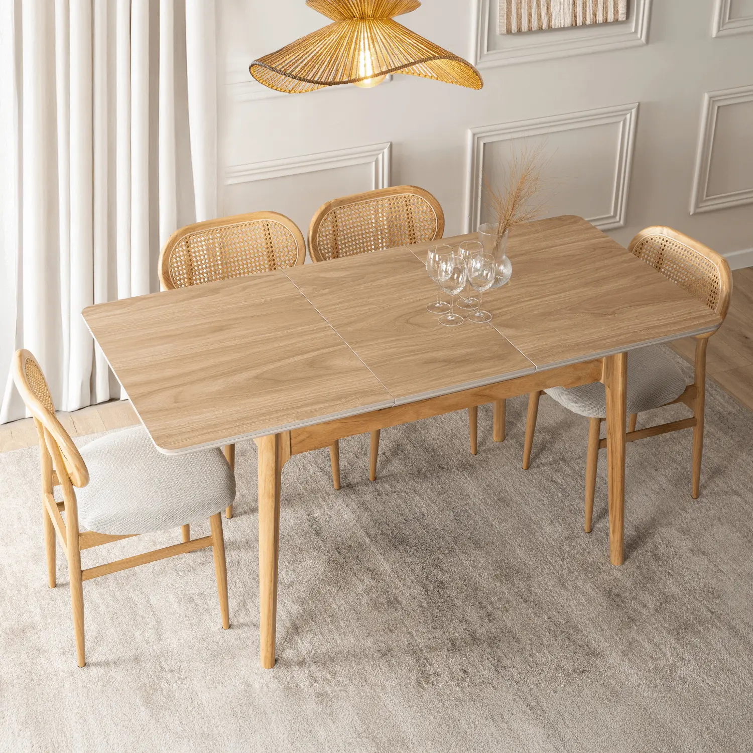 Masa extensibila Mebel Elite Samer 120/160 (Oak)