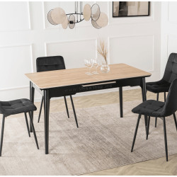 Masa extensibila Mebel Elite Samer 120/160 (Oak/Black)