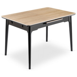 Стол раскладной Mebel Elite Samer 120/160 (Oak/Black) Thumb