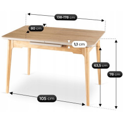 Masa extensibila Mebel Elite Samer 138/178 (Oak) Thumb
