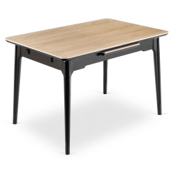Masa extensibila Mebel Elite Samer 138/178 (Oak/Black) Thumb