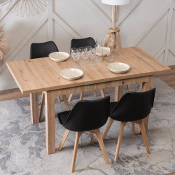 Стол раскладной Mebel Elite Skubi 120/160 (Artisan Oak)