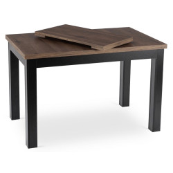 Стол раскладной Mebel Elite Skubi 120/160 (Walnut/Black) Thumb