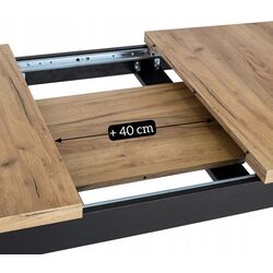 Стол раскладной Mebel Elite Skubi 78x120/160 (Craft Oak Golden/Black) Thumb