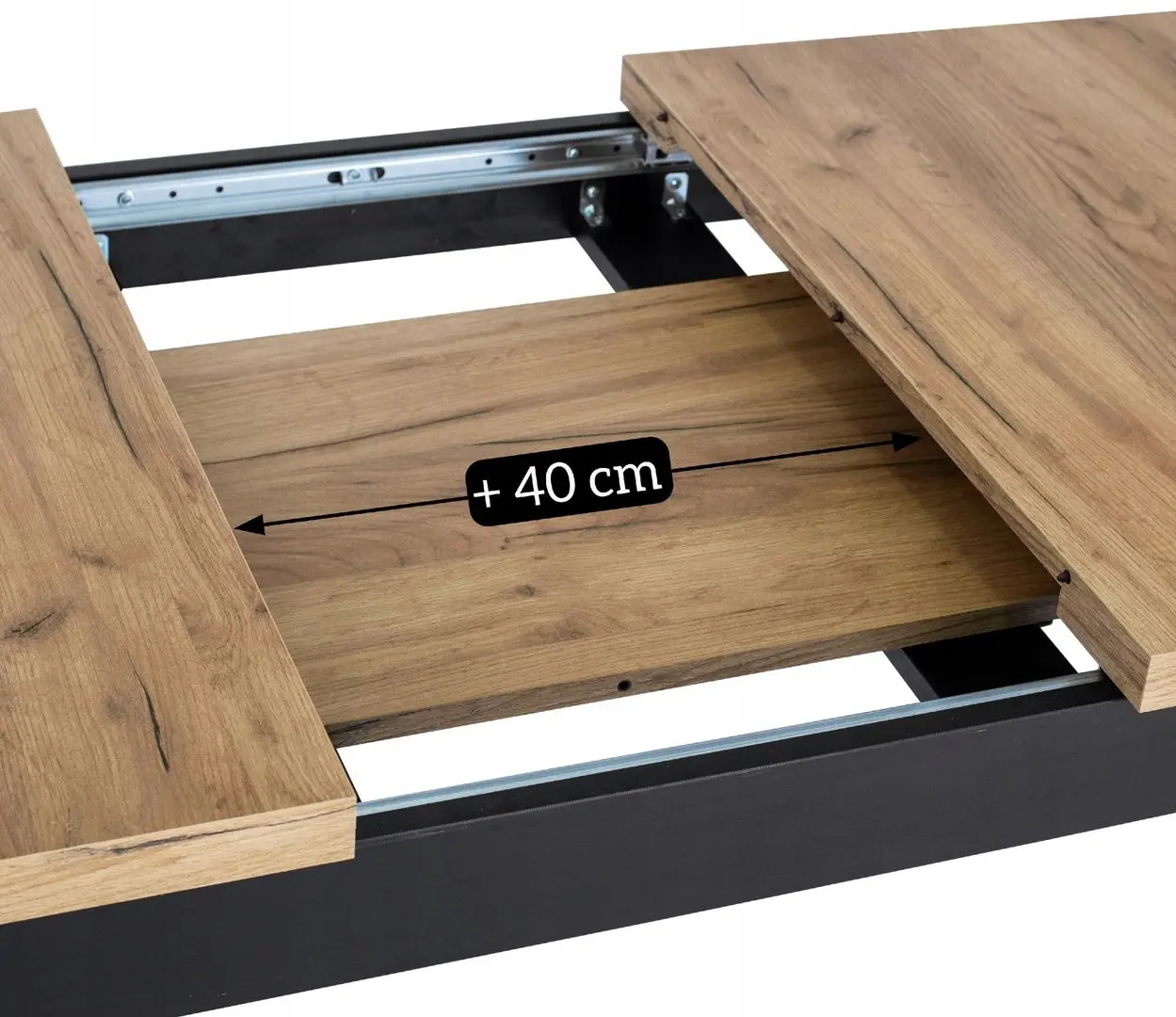 Стол раскладной Mebel Elite Skubi 78x120/160 (Craft Oak Golden/Black) - 8