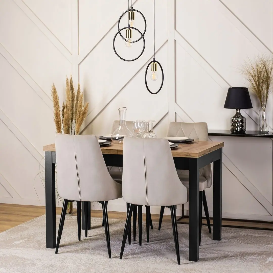 Стол раскладной Mebel Elite Skubi 78x120/160 (Craft Oak Golden/Black) - 9