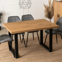 Стол раскладной Mebel Elite Tomas 130-230 (Golden Oak/Black)