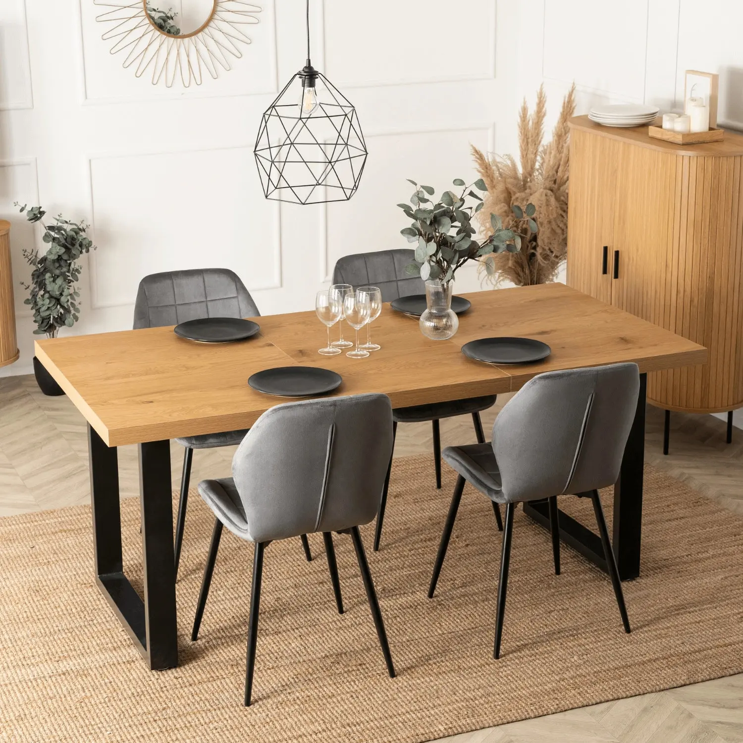 Стол раскладной Mebel Elite Tomas 130-230 (Golden Oak/Black) - 8