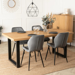 Стол раскладной Mebel Elite Tomas 130-230 (Golden Oak/Black) Thumb