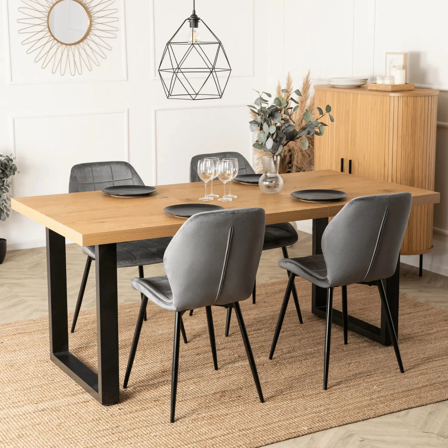 Стол раскладной Mebel Elite Tomas 130-230 (Golden Oak/Black) - 9