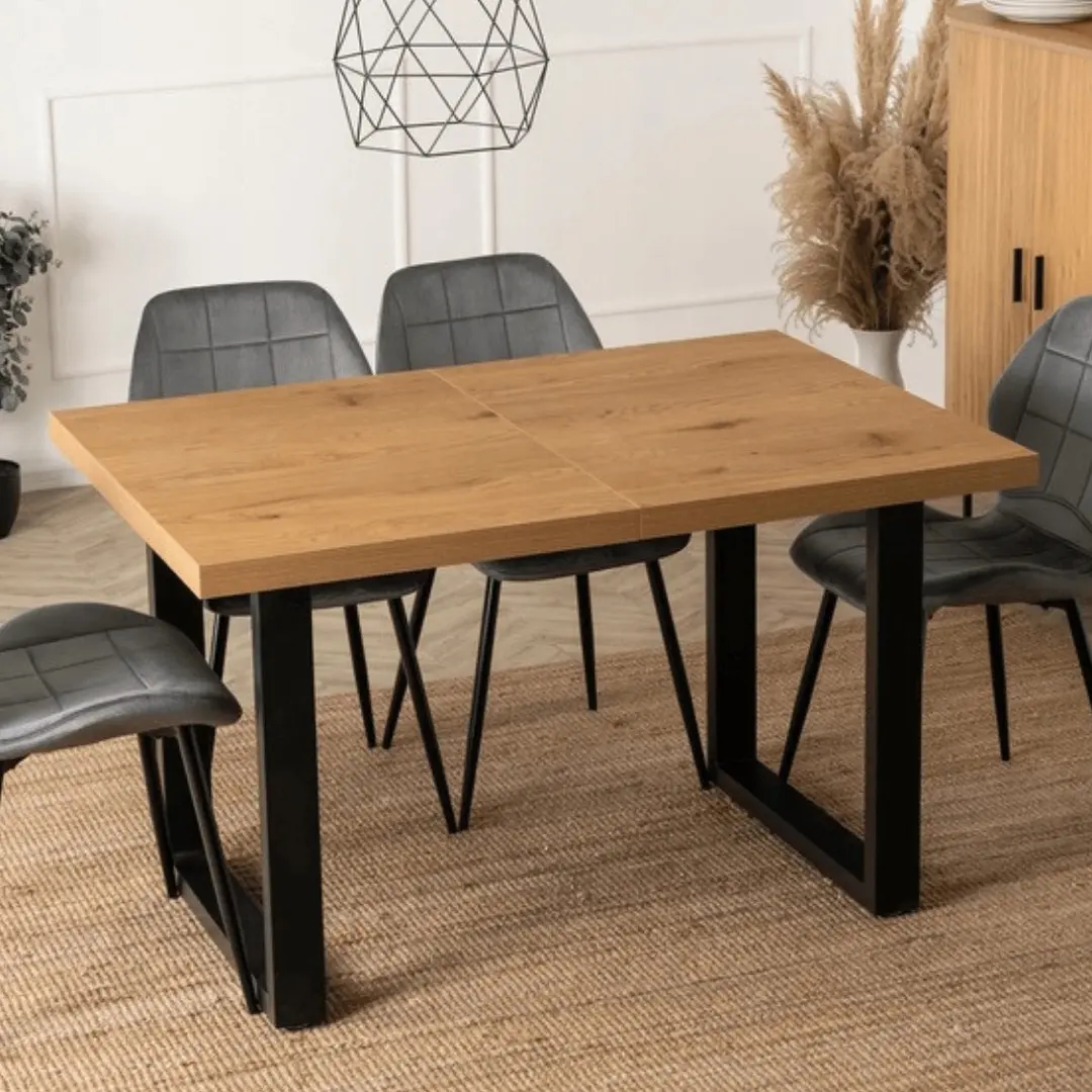 Стол раскладной Mebel Elite Tomas 130-230 (Golden Oak/Black)