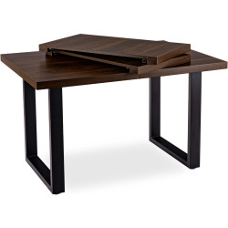 Стол раскладной Mebel Elite Tomas 130/230 (Walnut/Black) Thumb