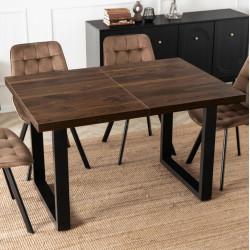 Стол раскладной Mebel Elite Tomas 130/230 (Walnut/Black)