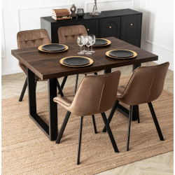Стол раскладной Mebel Elite Tomas 130/230 (Walnut/Black) Thumb