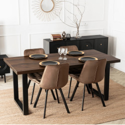 Стол раскладной Mebel Elite Tomas 130/230 (Walnut/Black) Thumb
