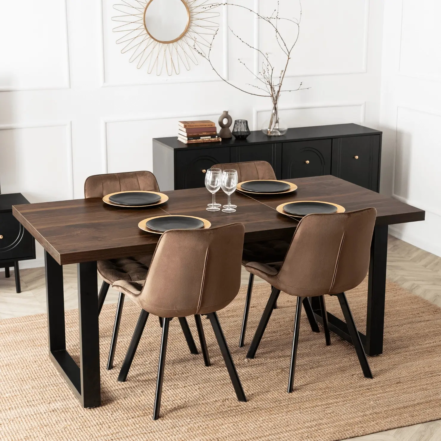 Стол раскладной Mebel Elite Tomas 130/230 (Walnut/Black) - 8