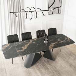 Стол раскладной Mebel Elite Verona 160/240 (Black Marble) Thumb