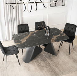 Masa extensibila Mebel Elite Verona 160/240 (Black Marble)