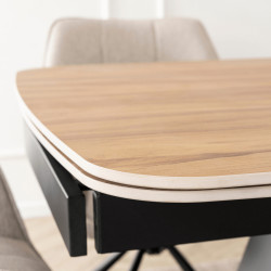 Masa extensibila Mebel Elite Verona 160/240 (Oak/Black) Thumb