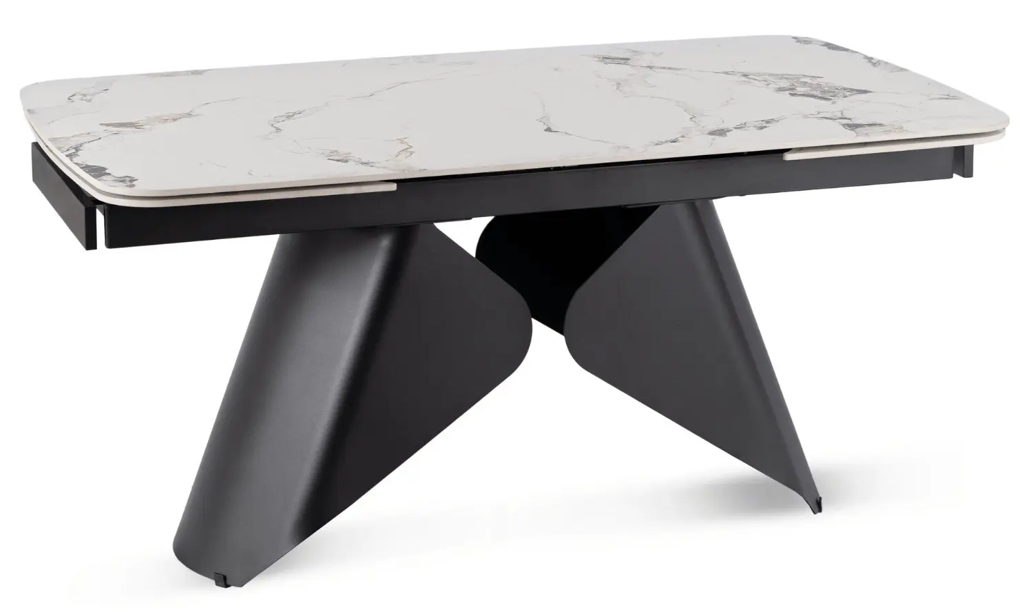 Стол раскладной Mebel Elite Verona 160/240 (White Marble/Black)