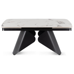 Стол раскладной Mebel Elite Verona 160/240 (White Marble/Black) Thumb