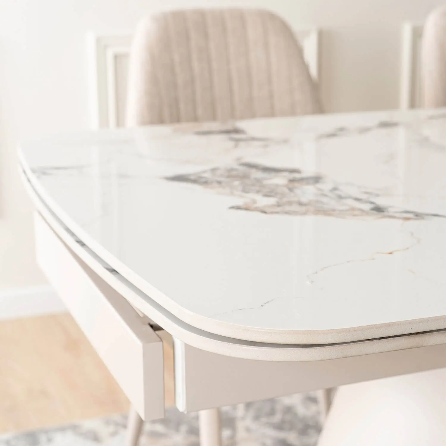 Masa extensibila Mebel Elite Verona 160/240 (White Marble/Cashmere)