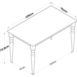 Masa Mirage Meble JA104 (White/Walnut) Thumb