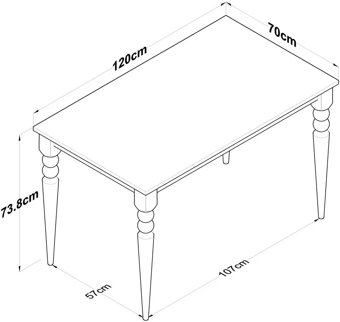 Masa Mirage Meble JA104 (White/Walnut)