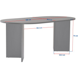 Masa Mirage Meble Sablin 180x90 (Black) Thumb