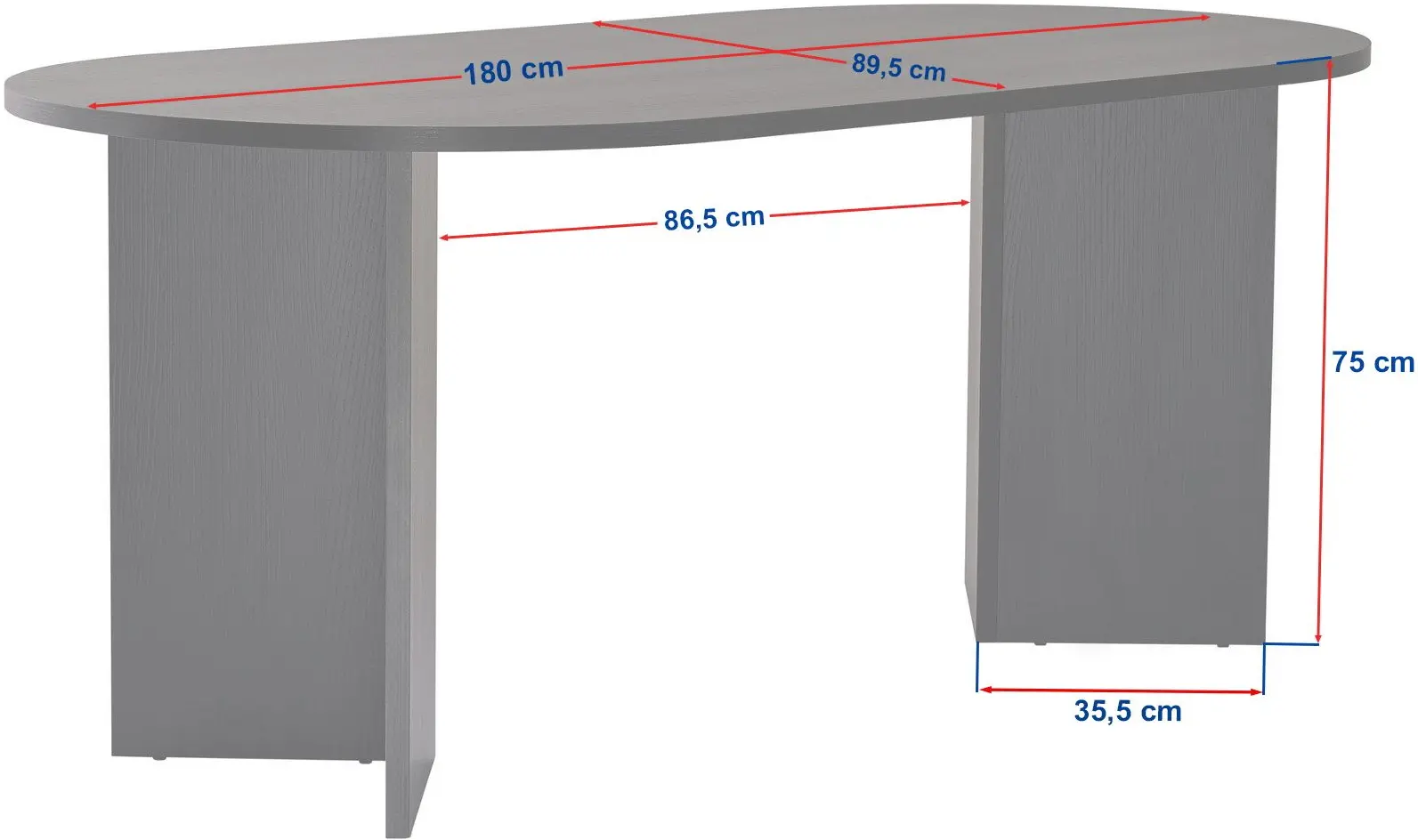Masa Mirage Meble Sablin 180x90 (Black)