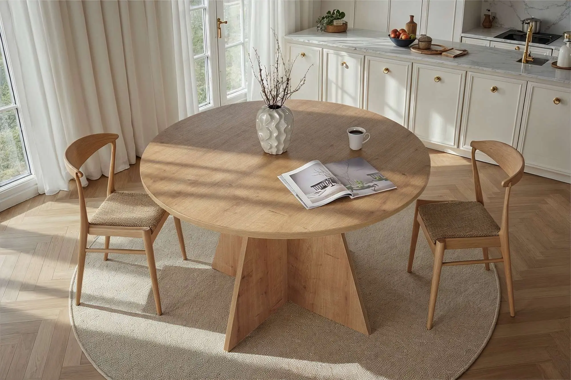 Masa Mirage Meble Virella 120x120 (Sapphire Oak)