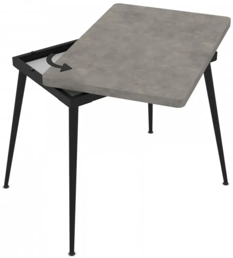 Masa extensibila Mobiland Lilis 60/120x90 (Retro Stone/Black) - 3